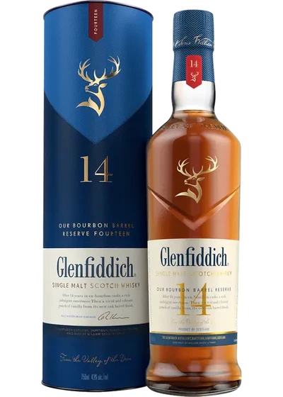 Glenfiddich 14 Year Old Bourbon Barrel Reserve Single Malt Scotch Whisky
